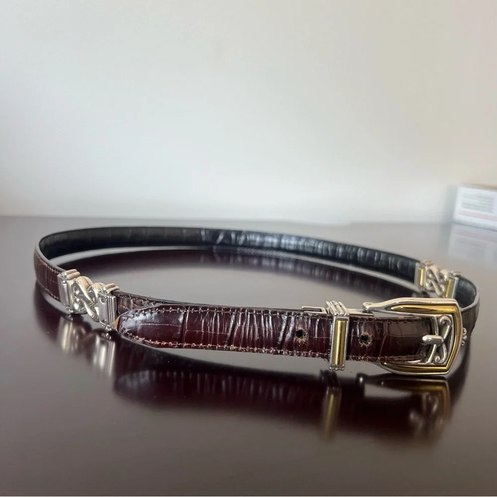 Vintage Brighton - Reversible Leather Belt - Brown & Black Sides - Women’s 32